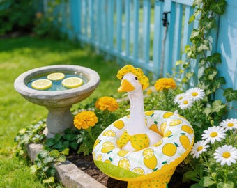 Porch Goose Outfit Dress, Decorative Goose Clothing for Front Yard & Porch Decor, Summer Vacation-Themed Yard Goose Ornament