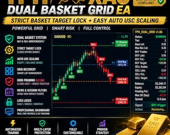 Dual-Core Recovery Scalper MT5 EA | XAUUSD Gold Trading Robot (Digitaler Download)
