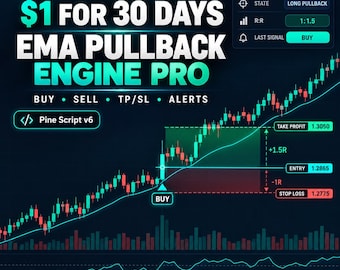 EMA Pullback Engine PRO | Wskaźnik TradingView Pine Script v6 (dostęp 30-dniowy)
