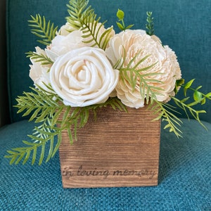 Funeral Flower Keepsake, Sympathy Gift, Funeral Gift, Flower Arrangement, Wood Flower, Wooden Flower, In Loving Memory, Memorial Gift