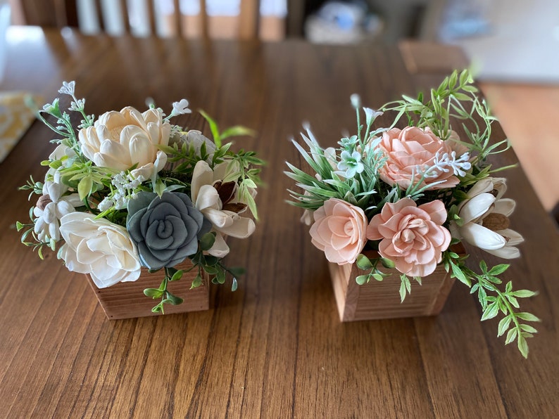 Custom Sola Wood Flower Arrangement, Wooden Flowers, Wedding Centerpiece, Bridal Shower Centerpiece, Wood Flower Box, Wood Box, Wood Flowers image 2