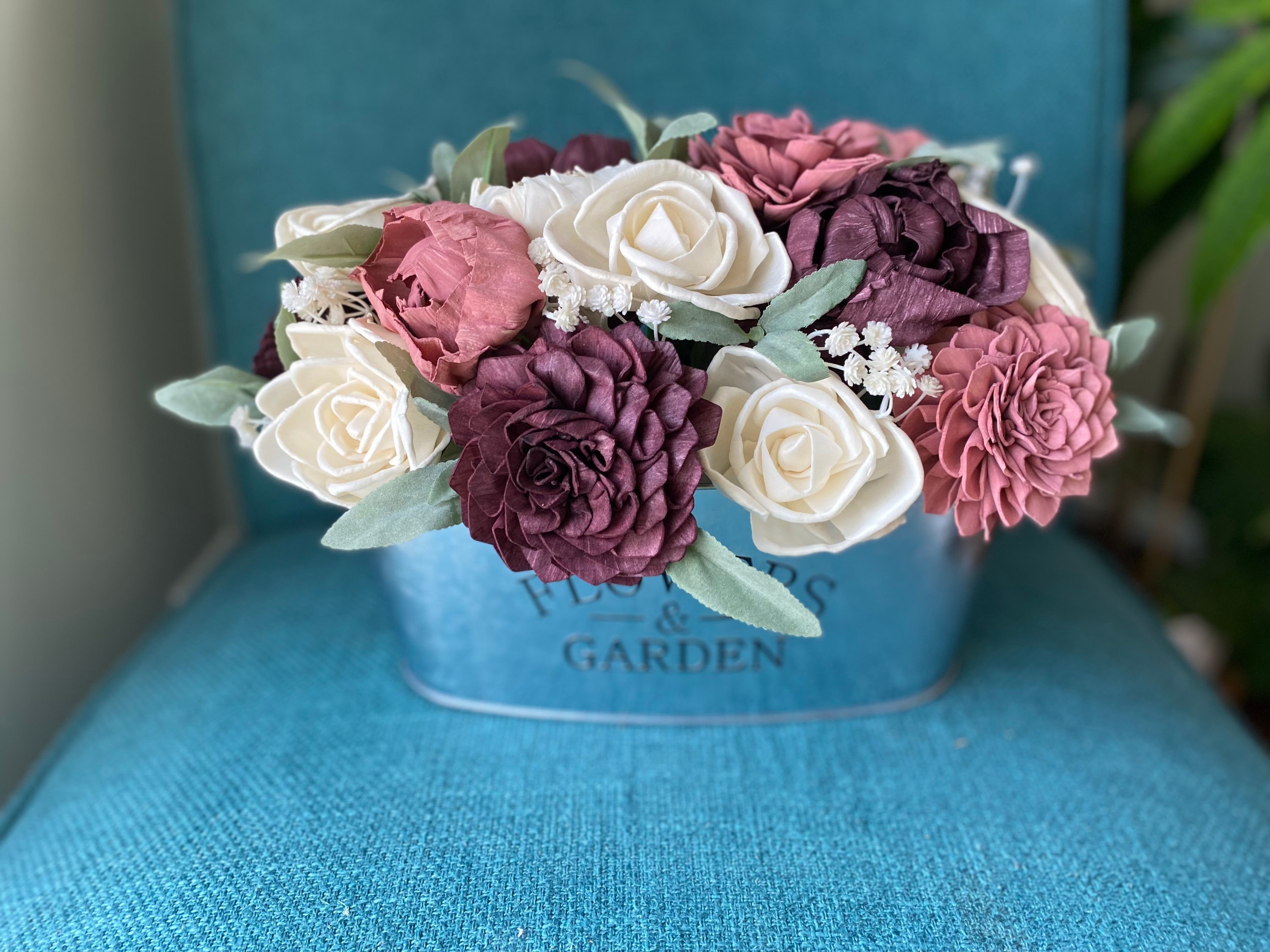 Mother's Day Flower Arrangement, Wood Flowers, Wooden Flowers