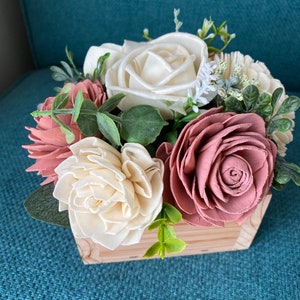 Custom Sola Wood Flower Arrangement, Wooden Flowers, Wedding Centerpiece, Bridal Shower Centerpiece, Wood Flower Box, Wood Box, Wood Flowers image 7