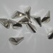 10 Piece Abstract Cone Bead, Silver Color