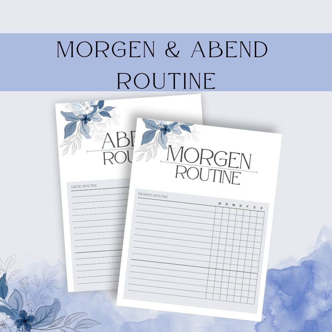 Watcher Routine Morning and Evening Routine Tracker Printable PDF | Daily Routine ...
