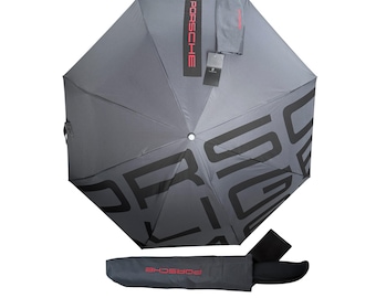 Porsche Driver’s Selection Pocket Umbrella Racing Collection Black Compact Windproof