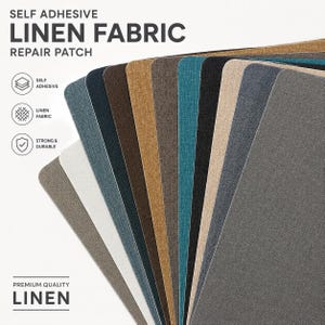 Selbstklebender Leinenstoff-Patch, dekoratives Reparaturstück für Sofa-Stuhlkissen, Schälen und Kleben