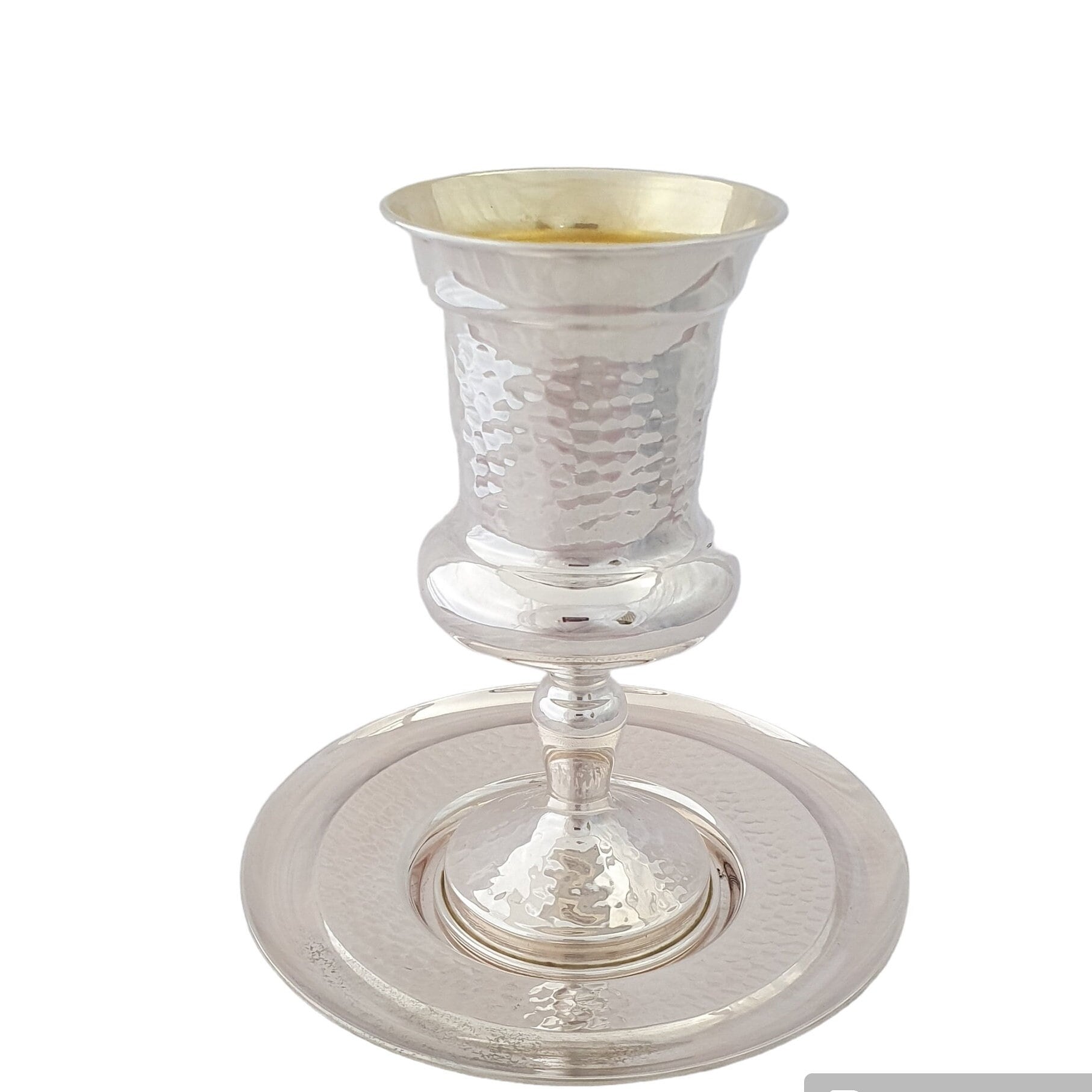 Sale!!! silver  KIDDUSH goblet,kiddush cup,925 silver kiddush cup & plate,made in israel,unique Hammered design silver kiddush cup