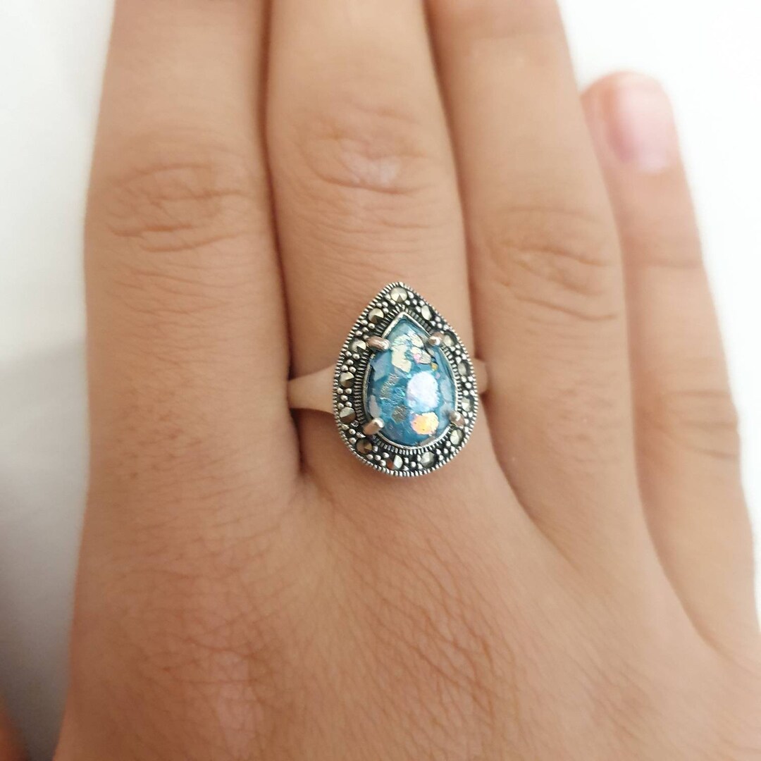 Roman Glass Jewelry,israeli Designed Ring,roman Glass Ring,ancient ...