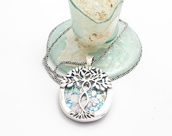 SALE!!!  sale!!!  tree of life silver & roman glass pendant,tree of life silver pendant, ancient roman glass from israel,israeli designer