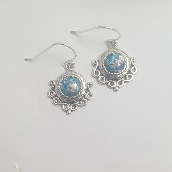 Silpada 'Caesarea' Roman Glass Drop Earrings in Sterling Silver