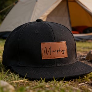 Gorra snapback personalizada para niño pequeño con nombre, gorra trucker personalizada para niño, gorra infantil, gorra con parche de cuero para bebé, gorra con nombre para niños, regalo para bebé