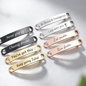 Personalized Running Shoe Tags – Stainless Steel trainer tags | Inspirational running tags | shoe lace charm | running gift | marathon gifts
