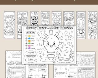 Let Your Light Shine Activity Bundle For Sunday School Crafts