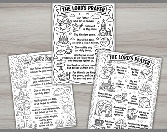 The Lords Prayer Coloring Page For Kids Sunday School Craft
