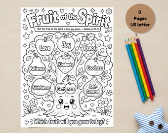Fruit Of The Spirit Coloring Page - Bible Coloring Page For Kids Activities
