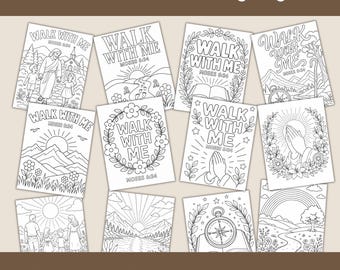 Walk With Me Coloring Pages | Moses 6:34 Printable | Seminary Activity Bundle