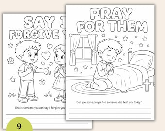 Forgiveness Activity Page - Bible Coloring Craft For Kids - Engaging Lesson Printable