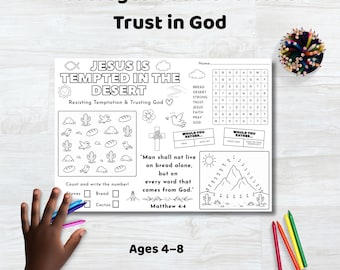 Jesus Is Tempted Coloring Page - Kids Bible Lesson And Craft Fun