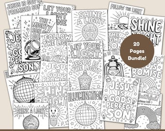 Illumination Station Coloring Pages Bundle For Kids' Church Activities