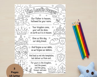 Disegno da colorare del Padre Nostro stampabile