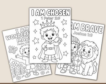 God Says I Am Coloring Page - Bible Verse Coloring For Kids Activities