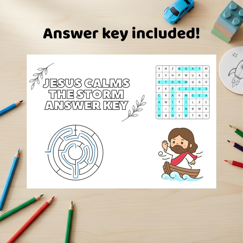 Jesus Calms the Storm Activity Sheet - Creative Kids Bible Activity - Etsy