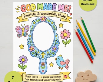 God Made Me Vbs Craft, Fearfully And Wonderfully Made Activities For Kids Church