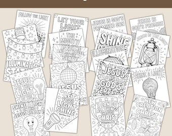 Vbs Illumination Station Coloring Pages For Sunday School Printable Activity Bundle