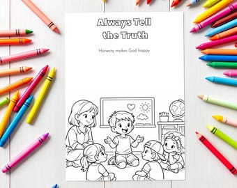 Disegni da colorare dei Dieci Comandamenti - Attività artistiche bibliche coinvolgenti per bambini e per l'istruzione a casa