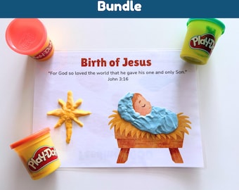 Christian Playdough Mats For Sunday School Craft, Kids Ministry Activities