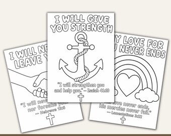 Gods Promises Coloring Page - Bible Verse Activities For Kids