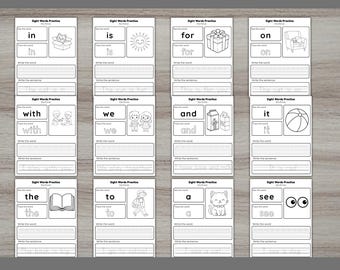 Pre Primer Sight Words Worksheet For Learning To Read At Home