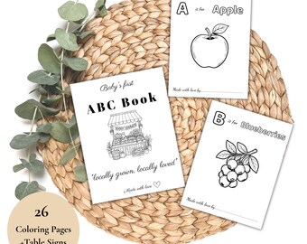 Baby Shower Abc Book For Showers Farmers Market Activities And Games