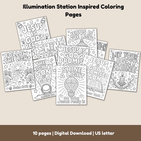Vbs Illumination Station Coloring Pages And Christian Worksheets For Kids