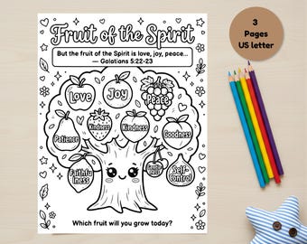 Fruit Of The Spirit Coloring Page - Kids Bible Activity Printable