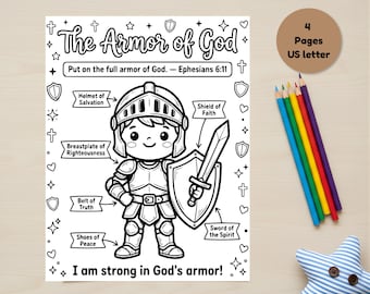 The Armor Of God Coloring Page For Kids Bible Crafts And Activities