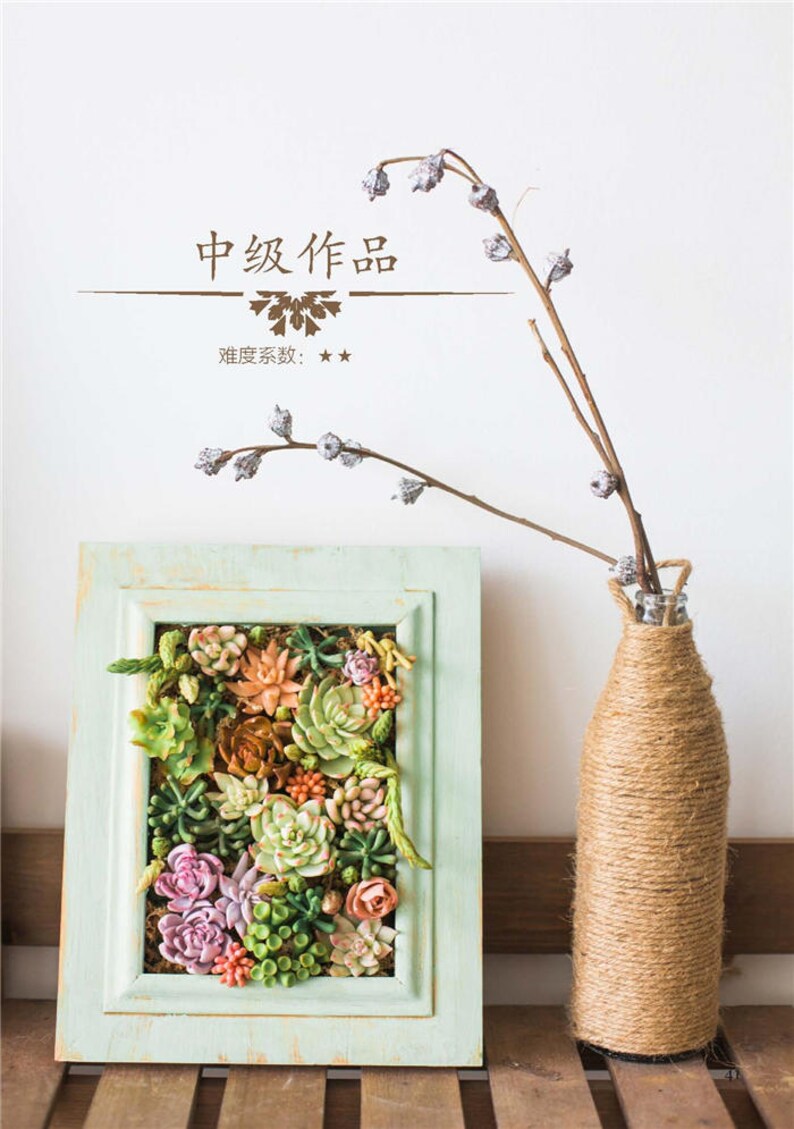 30 Polymer clay succulent plants polymer clay tutorial Succulent plant suitable for beginner craft book