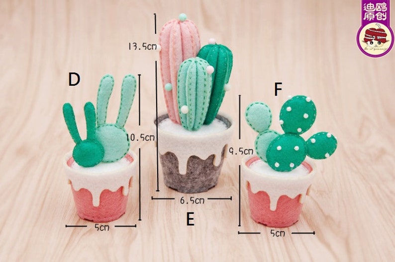 Felt Succulent Plant DIY Kit Precut Felt Cactus DIY Kit Etsy