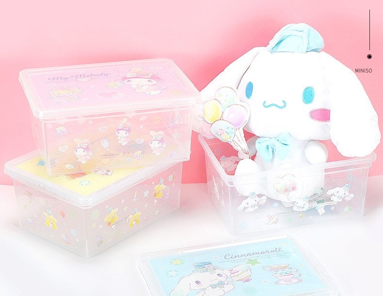 Caja de almacenamiento de plástico Sanrio x Miniso My Melody | Etsy México