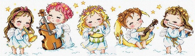 sodastitch SO-G141 Angel Band-Cross Stitch Pattern Ou Kit sodastitch SO-G141 Angel Band-Cross Stitch Pattern Ou Kit