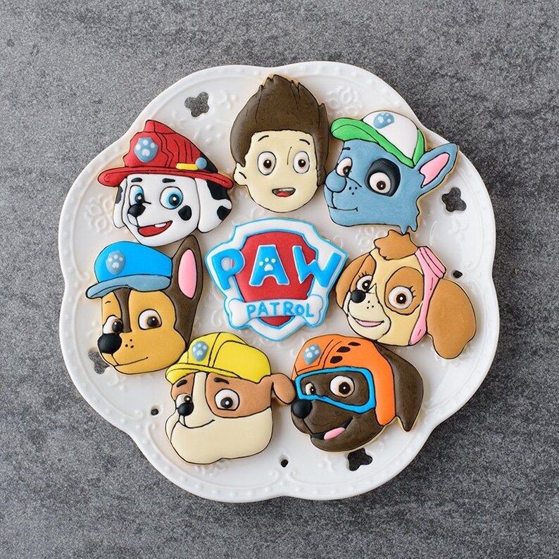 paw patrol sugar paste figures
