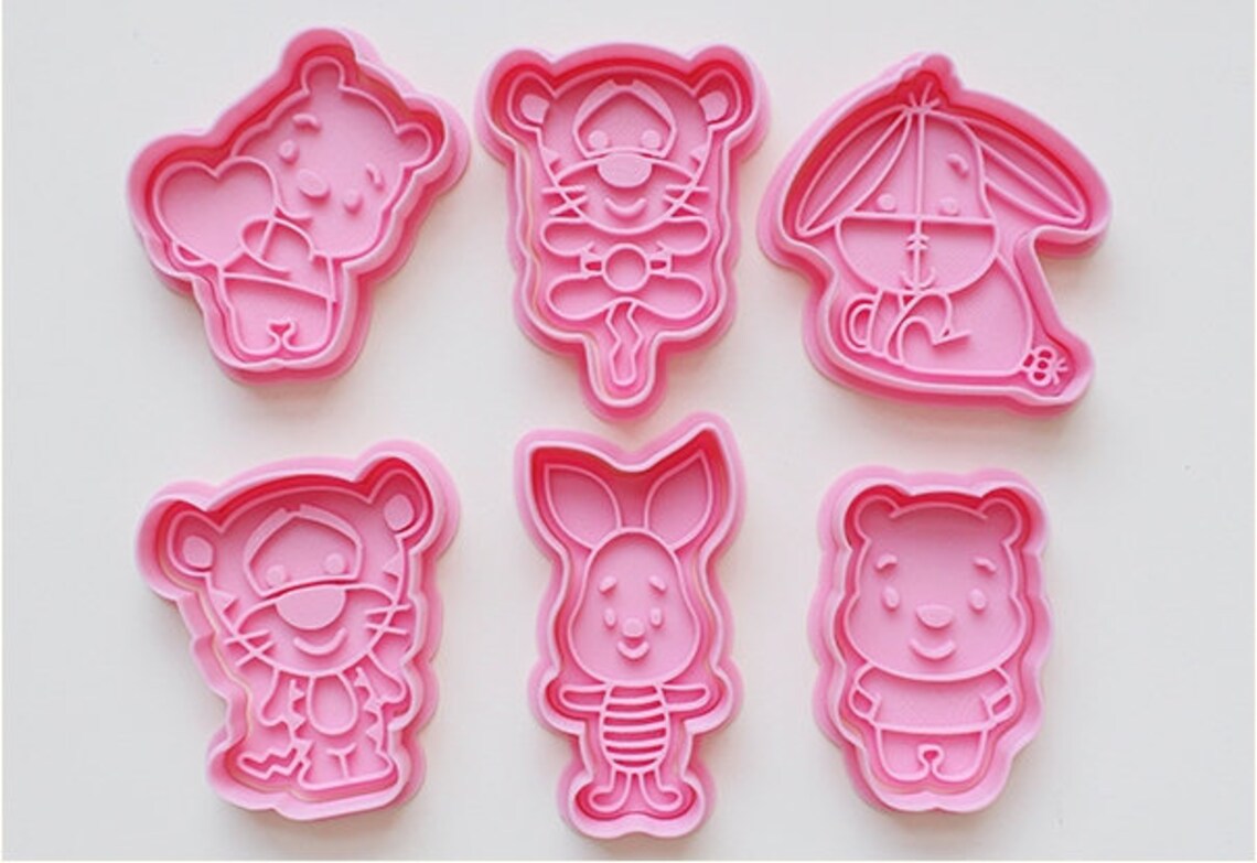 Cute Winnie the Pooh and friends cookie cutter set 6 pieces Etsy