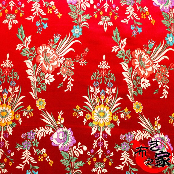 FLORAL PATTERN VASE 20" BROCADED CHINESE TRADITIONAL SILK EMBROIDERY PAINTING