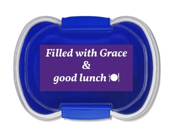 Christian Bento Lunch Box | Filled with Grace & Good Lunch | Inspirational School Lunch Box | Back to School Gift | Faith Lunch Container