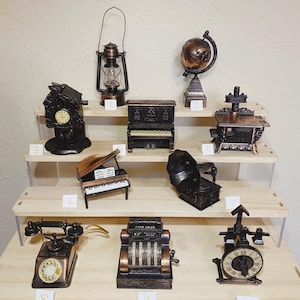 Vintage Die Cast Miniatures Pencil Sharpeners with Copper Finish. Various styles (Pianos, Clocks, Phonograph)
