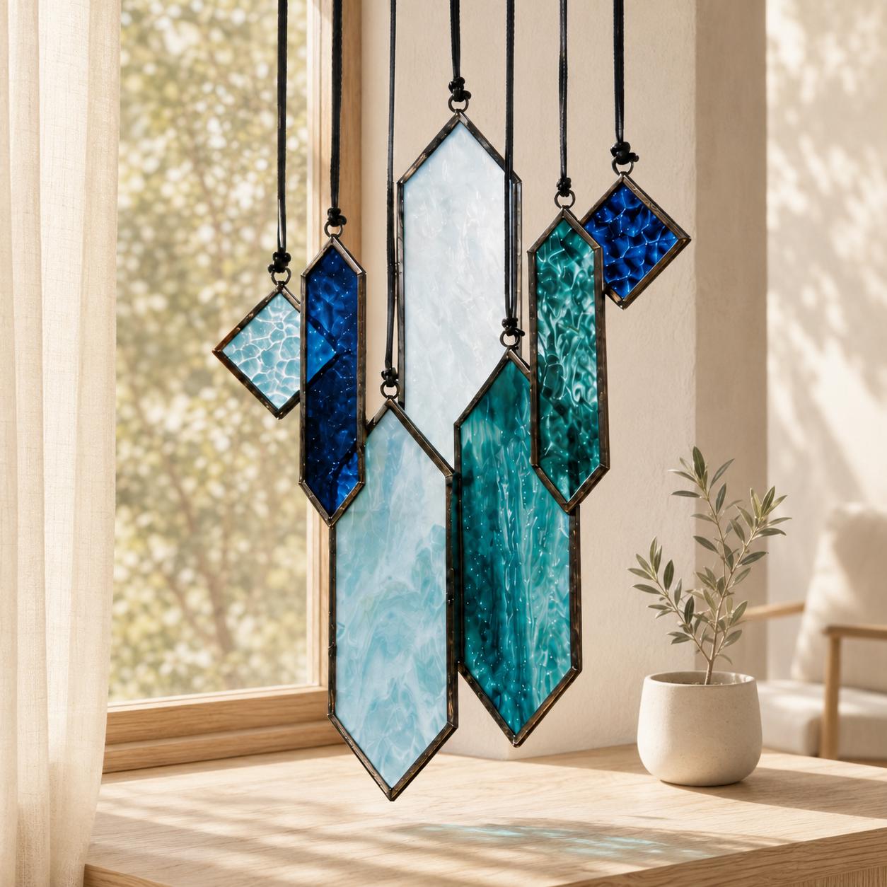 Blue Stained Glass - Etsy