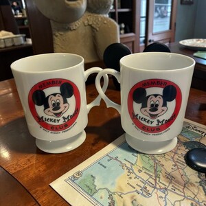 Vtg Mickey Mouse Club Member Mugs Set of 2 Disneyland Walt Disney World Japan image 5