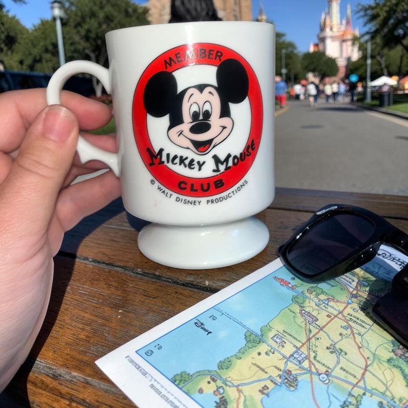 Vtg Mickey Mouse Club Member Mugs Set of 2 Disneyland Walt Disney World Japan image 6