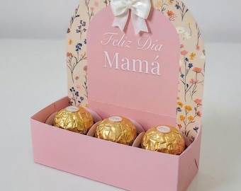 Caja para chocolates, plantilla editable en canva, plantilla digital